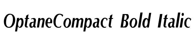 OptaneCompact Bold Italic font preview