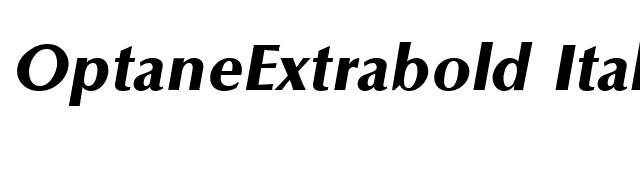 OptaneExtrabold Italic font preview