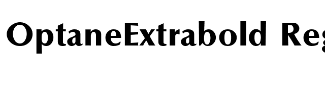 OptaneExtrabold Regular font preview