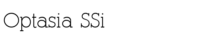 Optasia SSi font preview