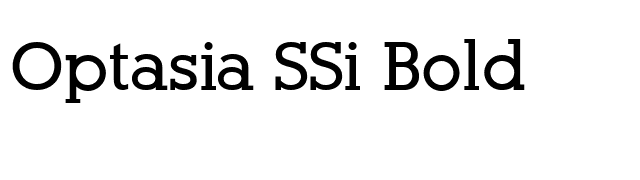 Optasia SSi Bold font preview