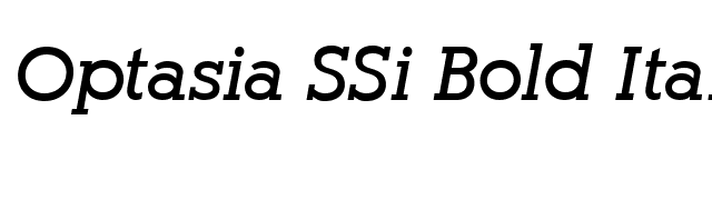 Optasia SSi Bold Italic font preview