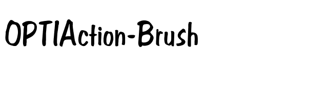 OPTIAction-Brush font preview