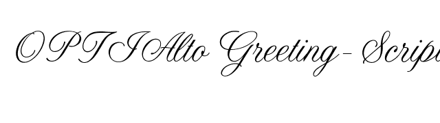 OPTIAltoGreeting-Script font preview