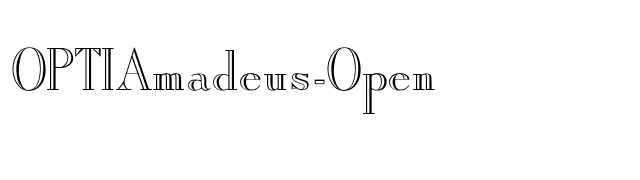 OPTIAmadeus-Open font preview