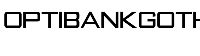 OPTIBankGothic-Medium font preview