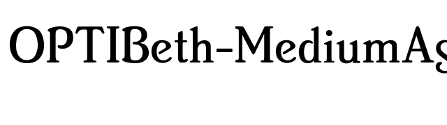 OPTIBeth-MediumAgency font preview