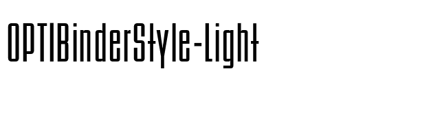 OPTIBinderStyle-Light font preview