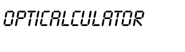 OPTICalculator font preview