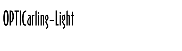 OPTICarling-Light font preview