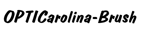 OPTICarolina-Brush font preview