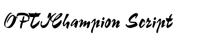 OPTIChampion Script font preview