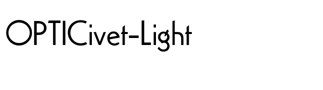 OPTICivet-Light font preview