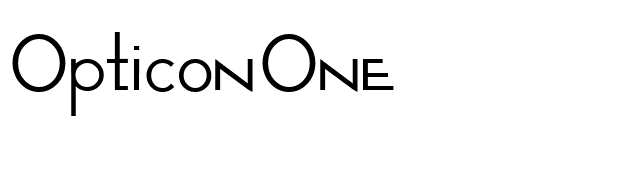 Opticon One font preview