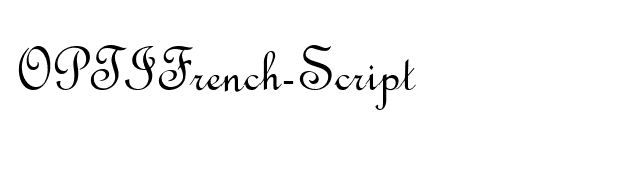 OPTIFrench-Script font preview