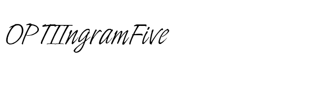 OPTIIngramFive font preview