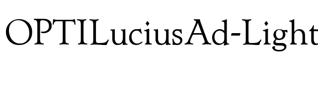 OPTILuciusAd-Light font preview