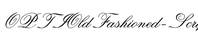 OPTIOldFashioned-Script font preview