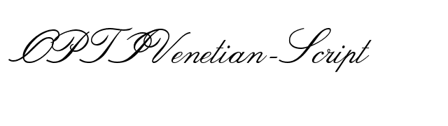 OPTIVenetian-Script font preview