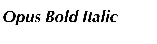 Opus Bold Italic font preview