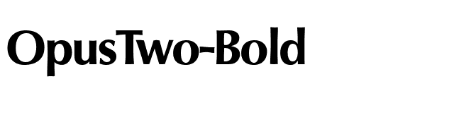 OpusTwo-Bold font preview