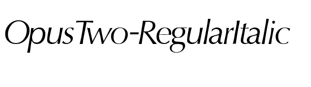 OpusTwo-RegularItalic font preview