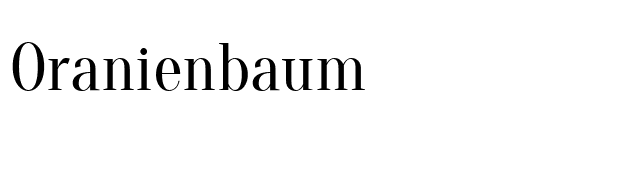 Oranienbaum font preview