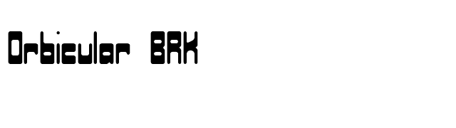 Orbicular BRK font preview