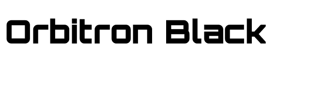 Orbitron Black font preview