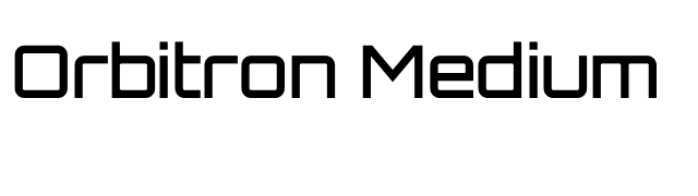 Orbitron Medium font preview