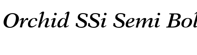 Orchid SSi Semi Bold Italic font preview