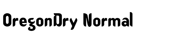 OregonDry Normal font preview