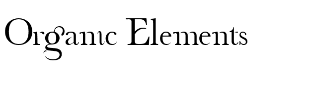 Organic Elements font preview