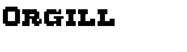 Orgill font preview