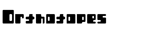 Orthotopes font preview