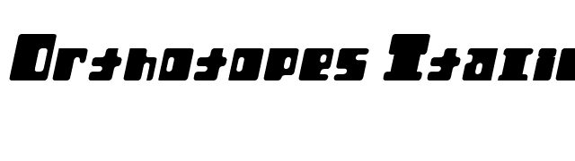 Orthotopes Italic font preview