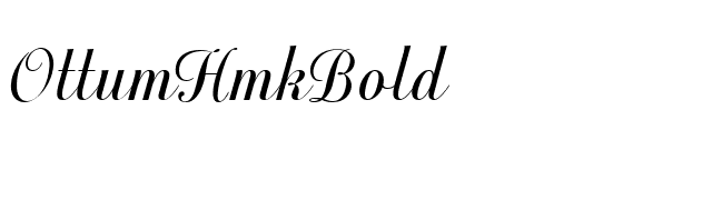 OttumHmkBold font preview