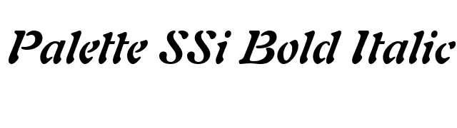Palette SSi Bold Italic font preview