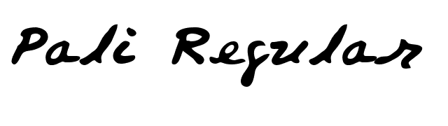 Pali Regular font preview