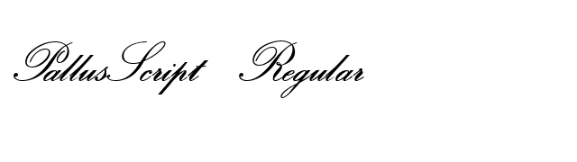 PallusScript Regular font preview