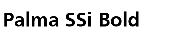 Palma SSi Bold font preview