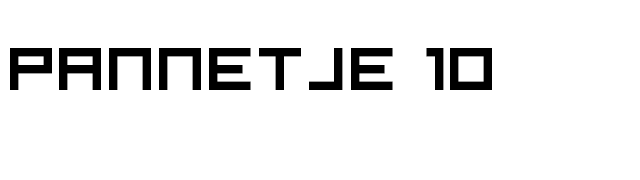 Pannetje 10 font preview