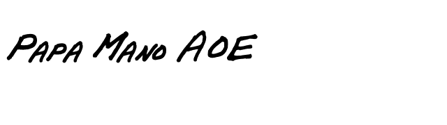 Papa Mano AOE font preview