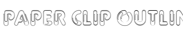 Paper Clip Outline Regular font preview