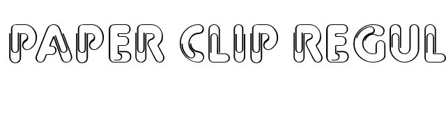 Paper Clip Regular font preview