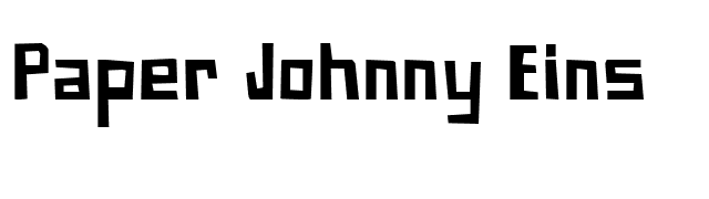 Paper Johnny Eins font preview