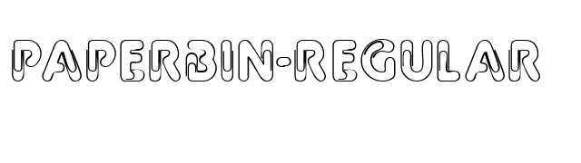 Paperbin-Regular font preview