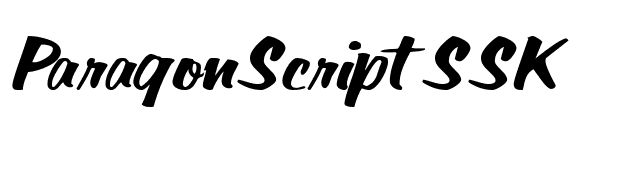 ParagonScriptSSK font preview