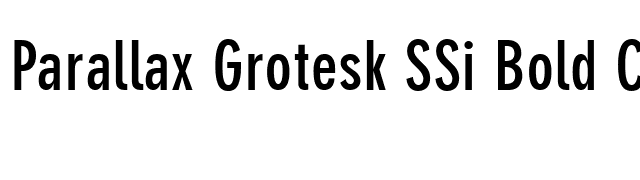 Parallax Grotesk SSi Bold Condensed font preview