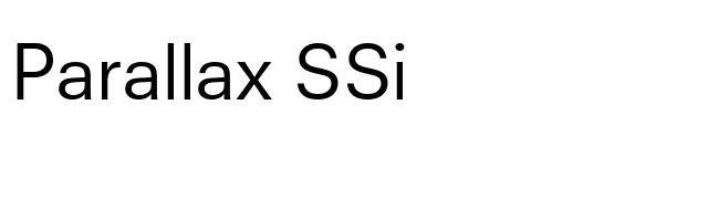 Parallax SSi font preview